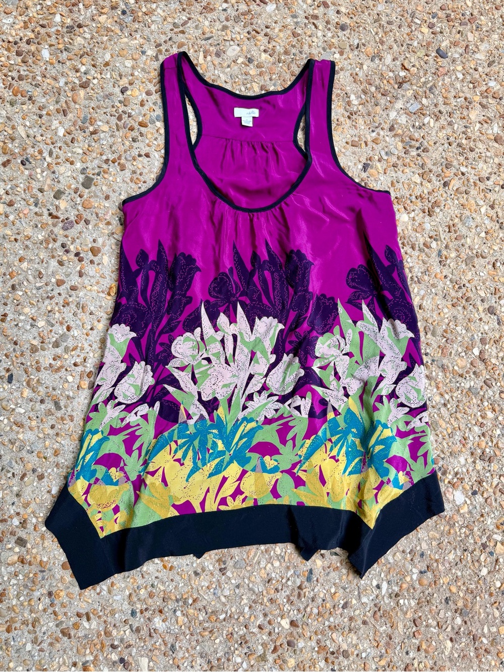 Anthropologie Odille Silk Flroal Sleeveless Blouse Size 0
